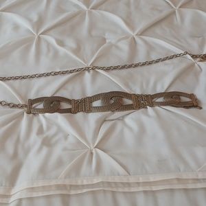 Chicos metal gold tone belt